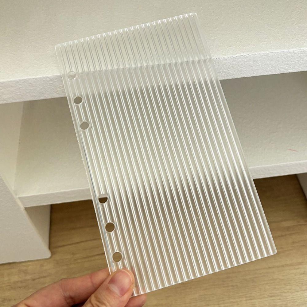 Acrylic A6 Notebook Cover Hard Transparent/Water Ripple Loose Leaf Notebook Shell DIY Photo Album Notebook