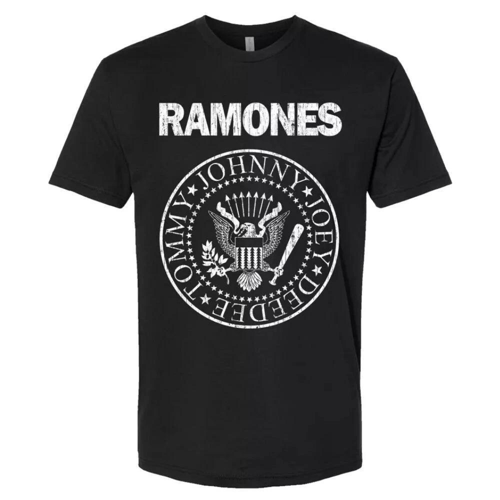 

100% хлопок ТОПЫ УНИСЕКС ФУТБОЛКИ МУЖСКИЕ ЖЕНСКИЕ Футболка Ramones Панк-рок Нью-Йорк The Ramones Misfits Рок-н-ролл Футболка L чёрный