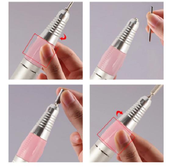 Elektrická vrtačka na manikúru Sada vrtáků na nehty 30000 ot./min.