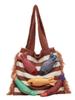 Cotton Knitted Tote Bag For Women With Large Capacity And Casual Travel Style