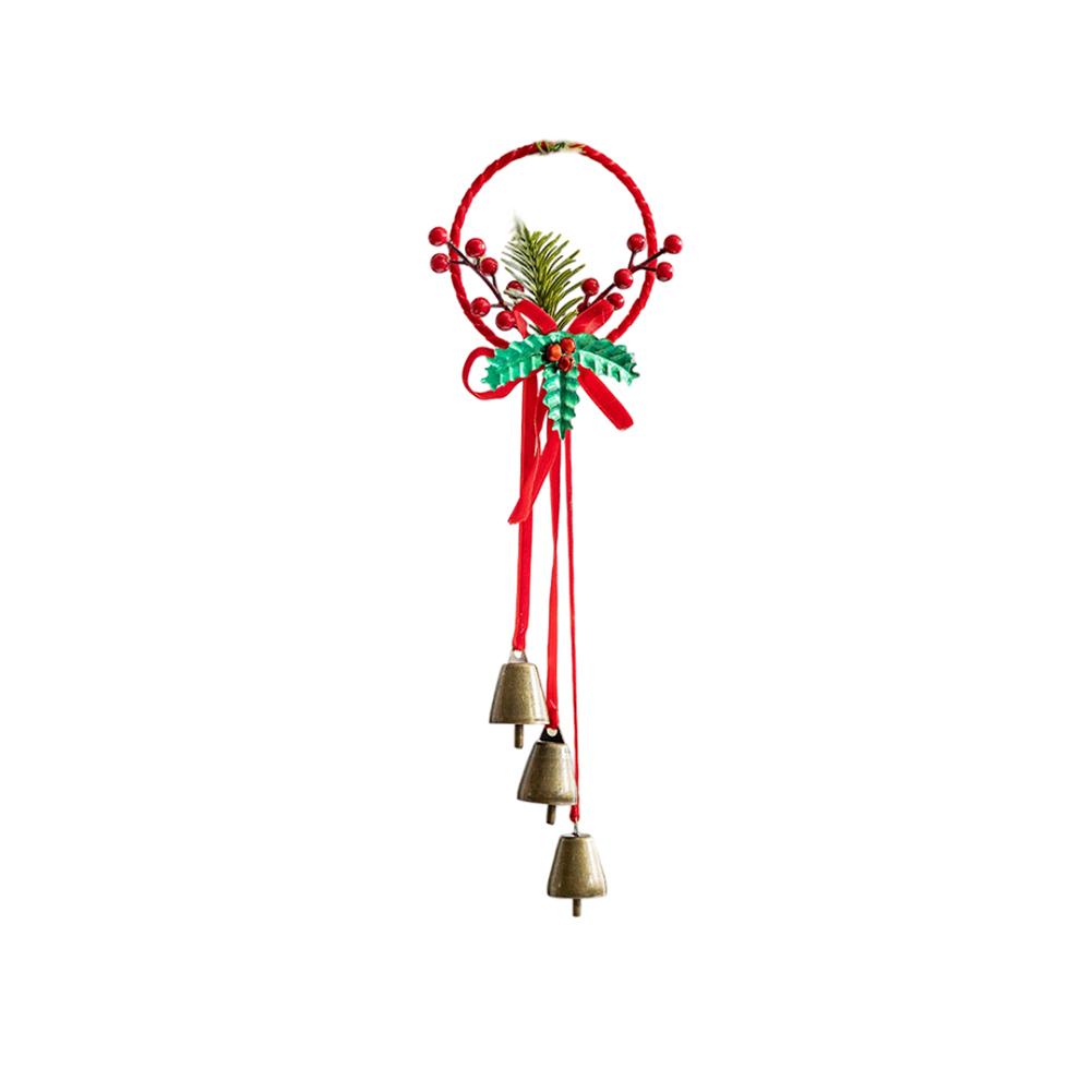 Antique Style Christmas Bell Door Hanger Car Decoration 35*11cm Christmas Bell Auditory Appeal Festive Decoration