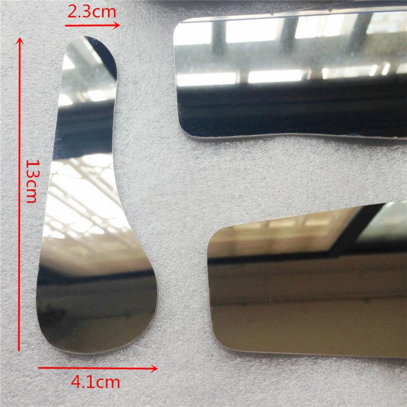 Dental Lab 4pcs Stainless Steel Mirror and Photographic Black Background Board