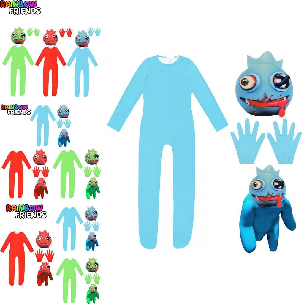 Roblox Rainbow Friends Cosplay Costume Jumpsuit Mask Suit For Kids Party Dress-up