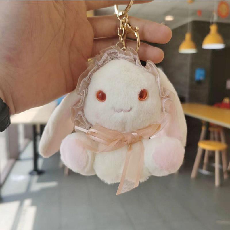 Adorable Plush Bunny Keychain Doll Cute Cotton Toy Couple Gift Soft Stuffed Animal