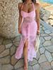 Elegant Spaghetti Strap Long Skirt Dress - Women's Slim Fit, Spring/Summer 2026 Collection