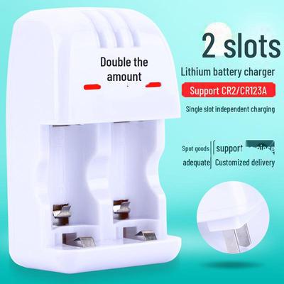 Universal 3V Battery Charger for CR2/CR123A Batteries with Intelligent Charge Indicator - Model K06