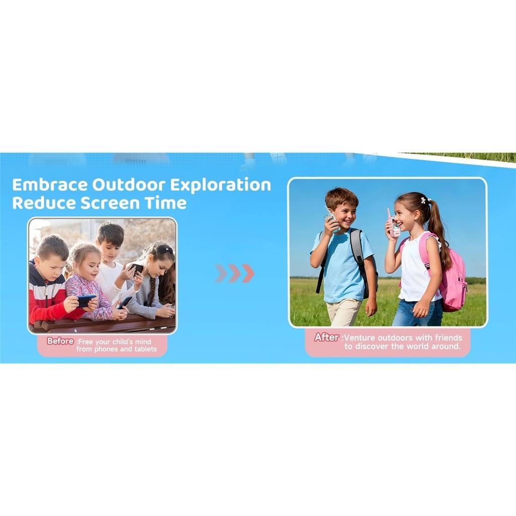 Video-Walkie-Talkies für Kinder 2er-Pack Wiederaufladbares Intercom-Walkie-Talkie Niedlicher 2-Zoll-Bildschirm Ein-Klick-Anruf Kinder-Video-Intercom