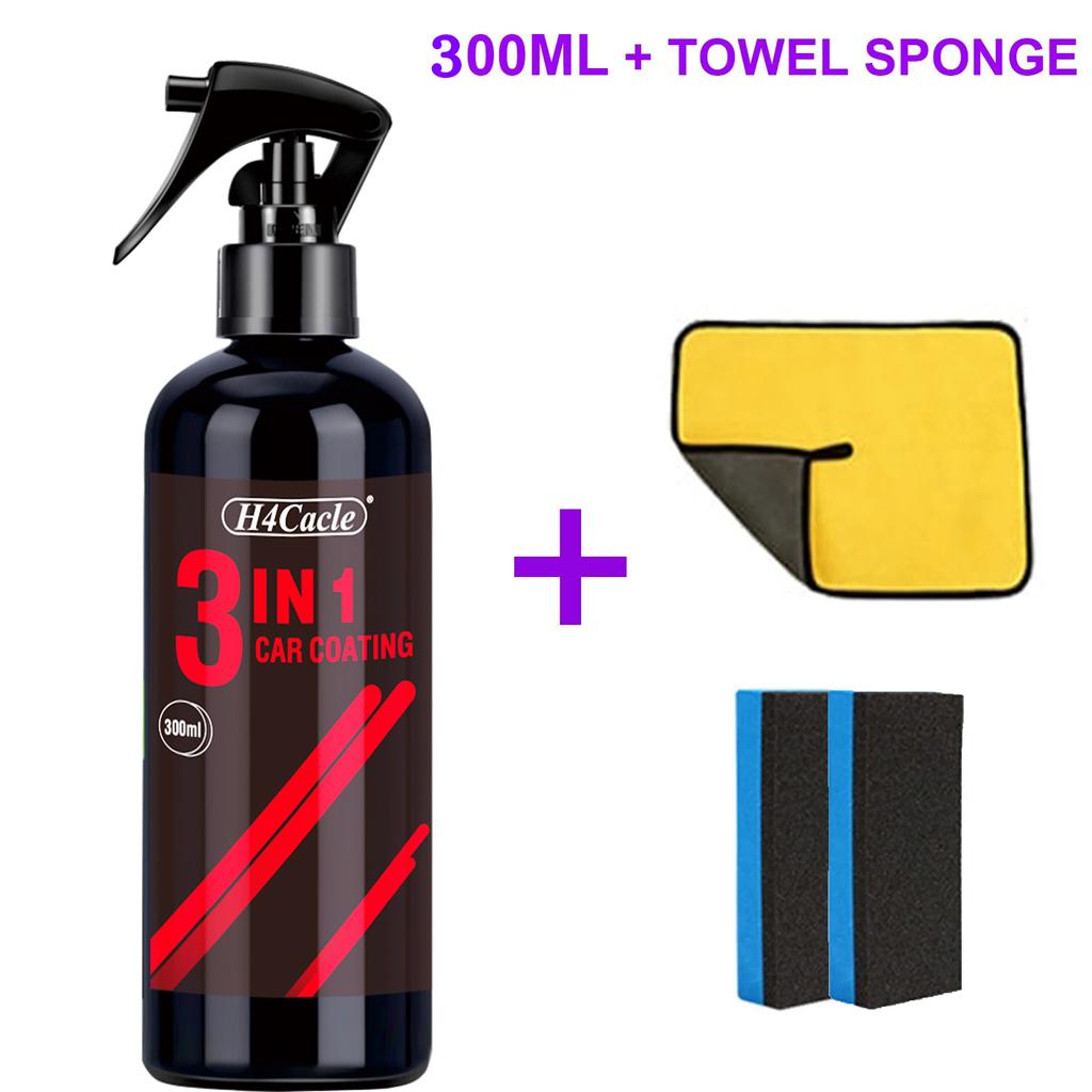3 In 1 High Protection Quick Ceramic Coating Nano Spray Car Coating Wax Polishing Spray Plastic Refresh Fast Fine Scratch Repair