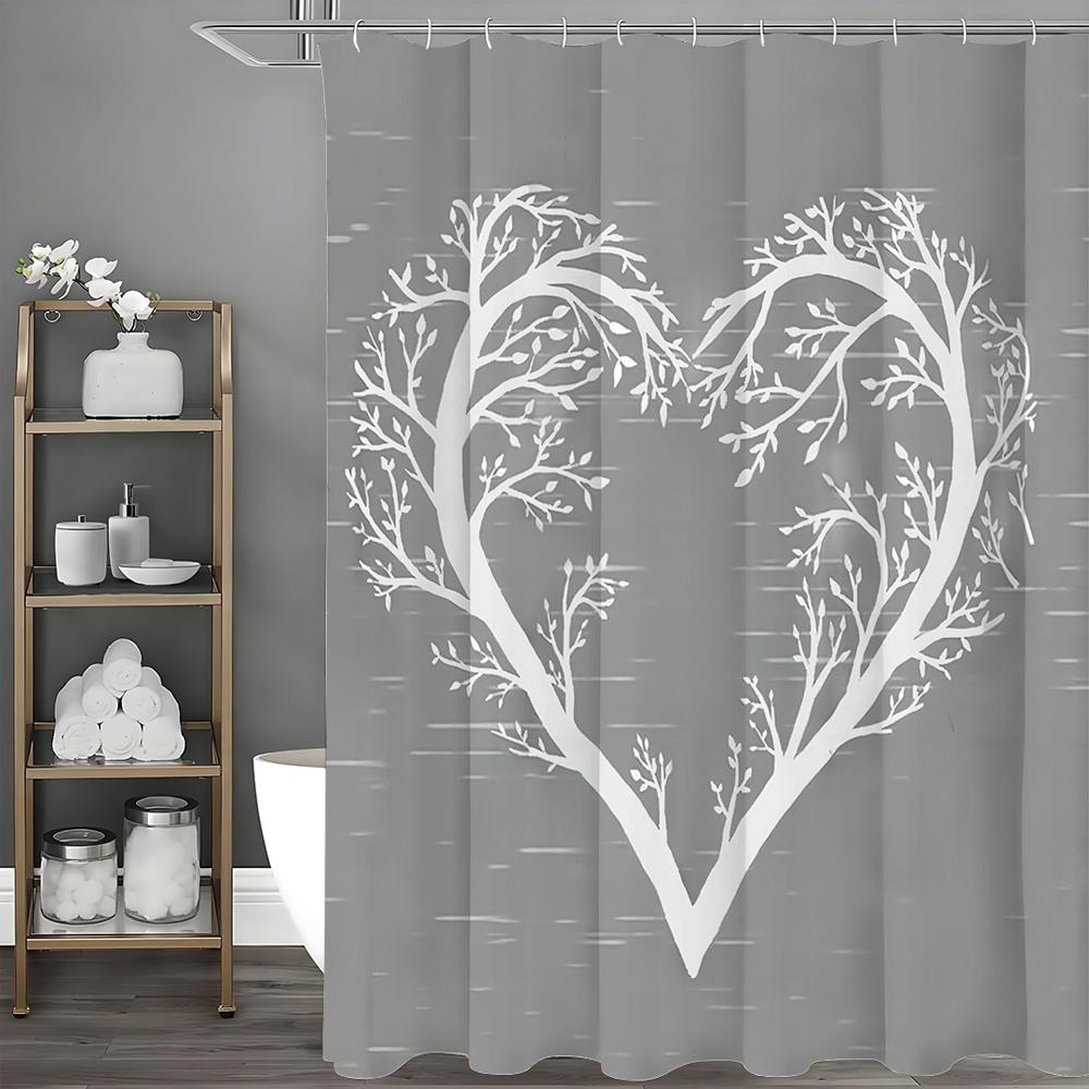 

Шторка для душа «Дерево любви», шторка для душа для украшения ванной комнаты, водонепроницаемая шторка для душа с крючками 90*180cm