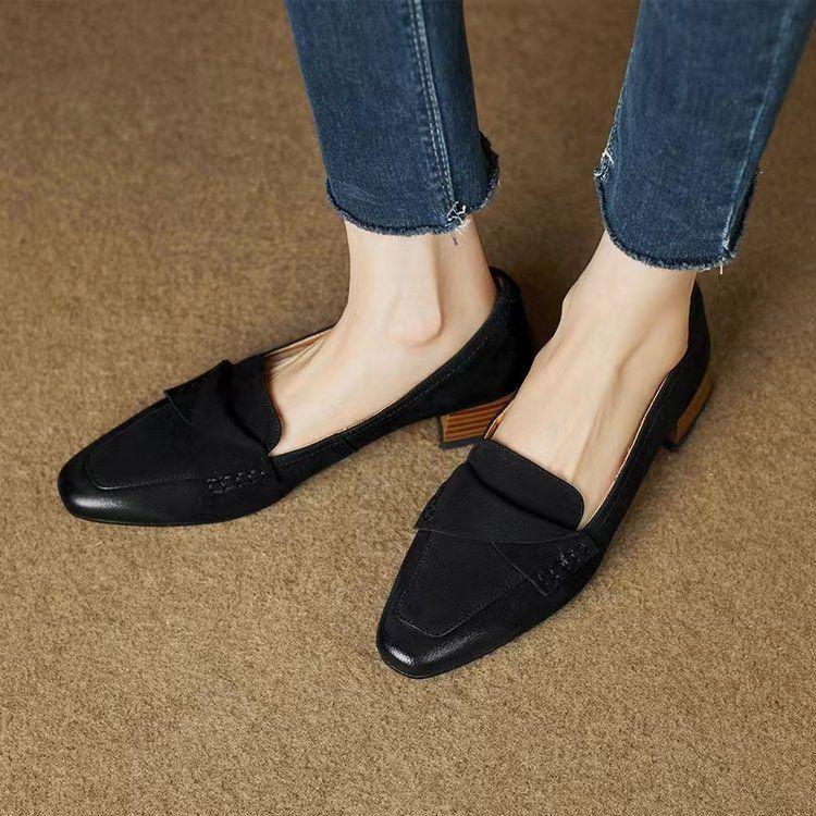 Shoes For Women 2024 Moccasins Ladies Summer Footwear Pointed Toe Loafers Formal Black Young On Sale Offer Spring Non Slip 39 E