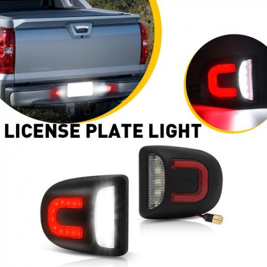 

Pair Rear Red White LED License Plate Light for 2002-2006 Cadillac Escalade