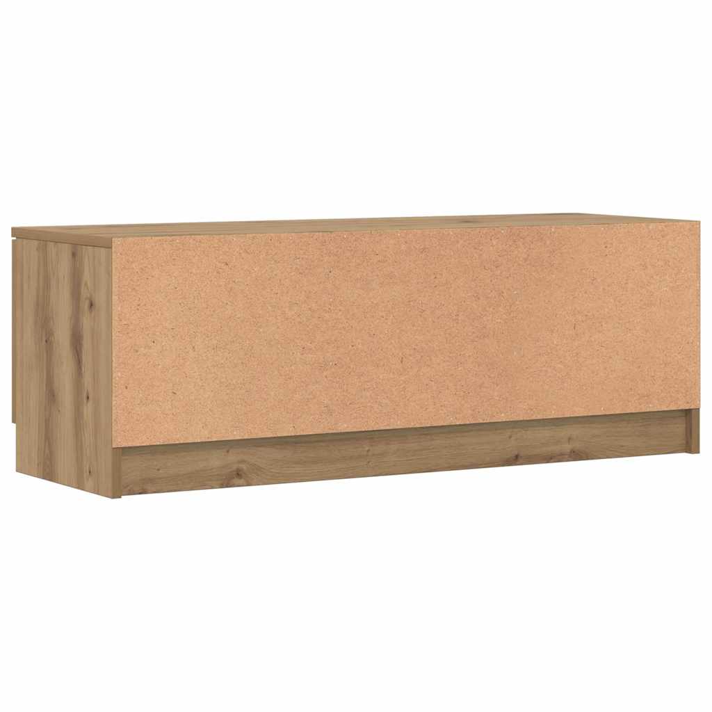 TV Cabinet in Artisan Oak Finish 102 x 35 x 36.5 cm Particleboard