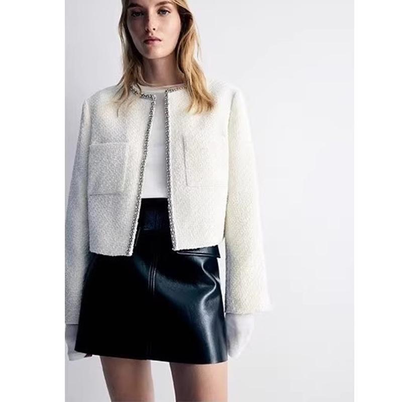 Autumn and Winter Loop Velvet A Word Mini Skirt 1246949 Rhinestone Decoration Rove Texture Outerwear 1246799