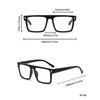 New Style Square Frame Big Face Slimming Reading Glasses Trendy Rice Nail Reading Glasses