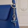 2Pcs Ballerina Keychain Pendant Lightweight Metal Rhinestone Keychain Portable Elegant Bag