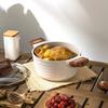 24cm Stew Pot With Lid Wooden Handle Soup Stock Pot Multicooker Kitchenware Multi-functional Double Ear Cooking Pots For Kitchen