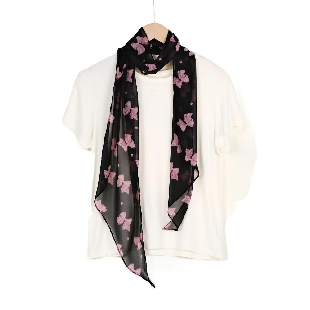 Ribbon Scarf Headband Thin Long Scarves Luxury Leopard Print Scarf  Dress Decor
