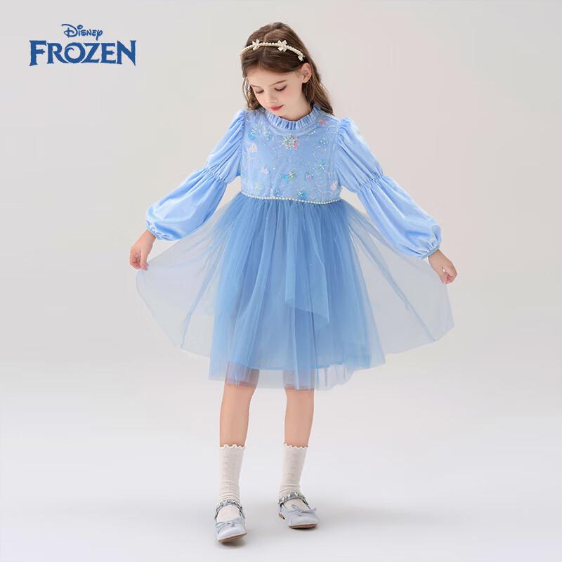 Disney Frozen Elsa Girls' Fake Two-Piece Princess Dress