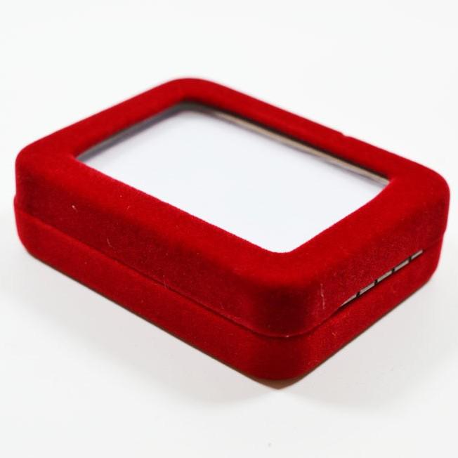 Красная Бархатная Шкатулка для Хранения Ногтей Гучжэн со Стеклянным Украшением 65 x 85 cm красный 757₽