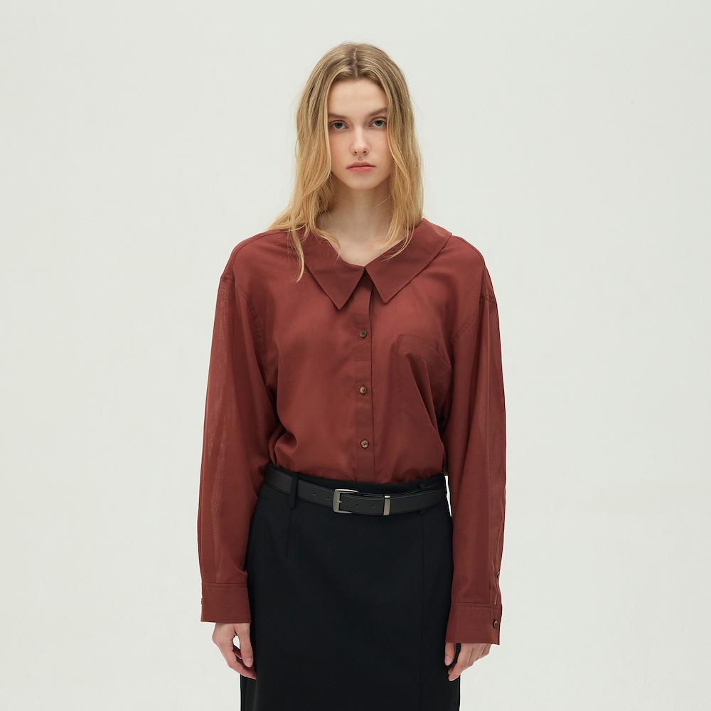 EBM Slit Tie Shirt Blouse Emq8Wbl030