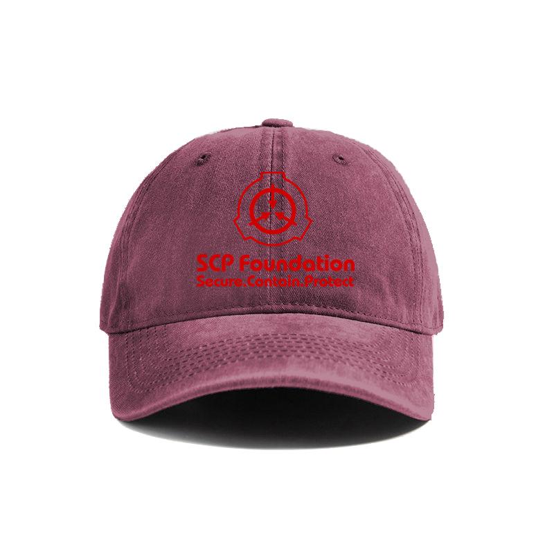 SCP Foundation Bezpečně Udržovat Chránit Baseballová Čepice Opotřebované Klobouky Čepice Unisex Retro Venkovní Letní Nastavitelná SCP Čepice MZ-153
