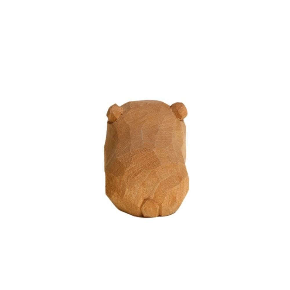 Miniature Bear Desktop Ornament Cute Wooden Bear Figurines Mini Bear Statue  Living Room