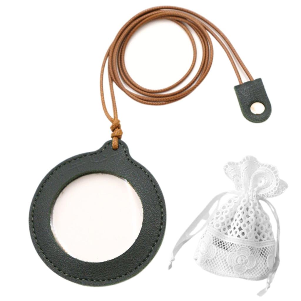 Harvestmart Lupe Halskette Anhänger Vergrößerungsglas Lesebrille Vergrößerungsglas Halsanhänger 5-fache Vergrößerung Kunstleder Geschenk