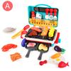 Kids Simulated Barbecue Set with Spray Light and Sound Pretend Play Kitchen Cooking Toy BBQ Educational Toys for Kids Xmas Gifts