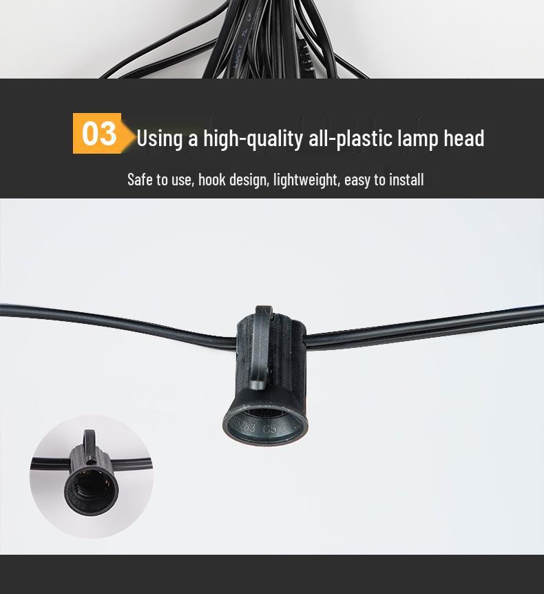 G40 Solar LED String Lights: Outdoor Copper Wire, Drop-Proof, Perfect for Atmosphere Decoration