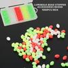 1000 szt. Luminous Fishing Space Beans Pudełko Okrągłe Kulkki Pływające Glow-In-The-Dark Stopery Koraliki do Przyponów Akcesoria do Wędkowania