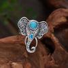 Bohemian Vintage copper Color Creative Elephant Ring for Women Men Personality Party Cute Animal Zircon Gift Accessories