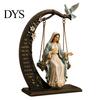 Desktop Religiöse Figur Christliche Jungfrau Maria Schaukel Schmuckstück, Katholischer Bibelvers Hausdekoration, Gesegnetes Inspirierendes Geschenk Harz für