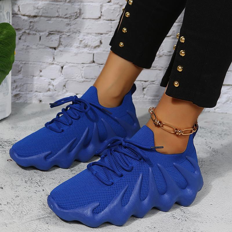 Autumn New Women 'S Sports Run Shoes Fashionable Knitted Casual Shoes Outdoor Comfortable Couple Models Shoes Plus Size 43