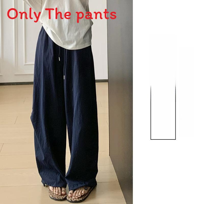 Casual High Waist Embroidered Wide Leg Pants For Women Summer Lightweight Linen Style