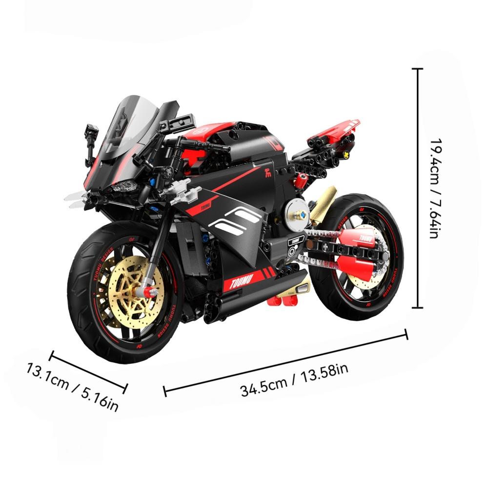 Superior-Grade Tech-Constructional Large Size First-Class Motorbike High-Standard Construction Superior-Grade Block 426Pcs High-Standard Racing