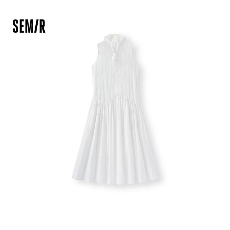 Semir Women's Jacquard Cotton Linen Sleeveless Dress