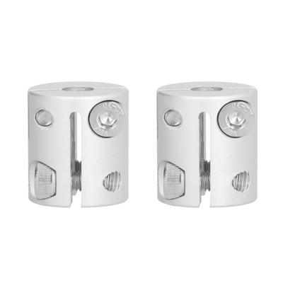 2PCS Acoplador de Eixo Liga de Alumínio Furo D para Furo Hexagonal Acoplamento de Eixo para Conectar Peças