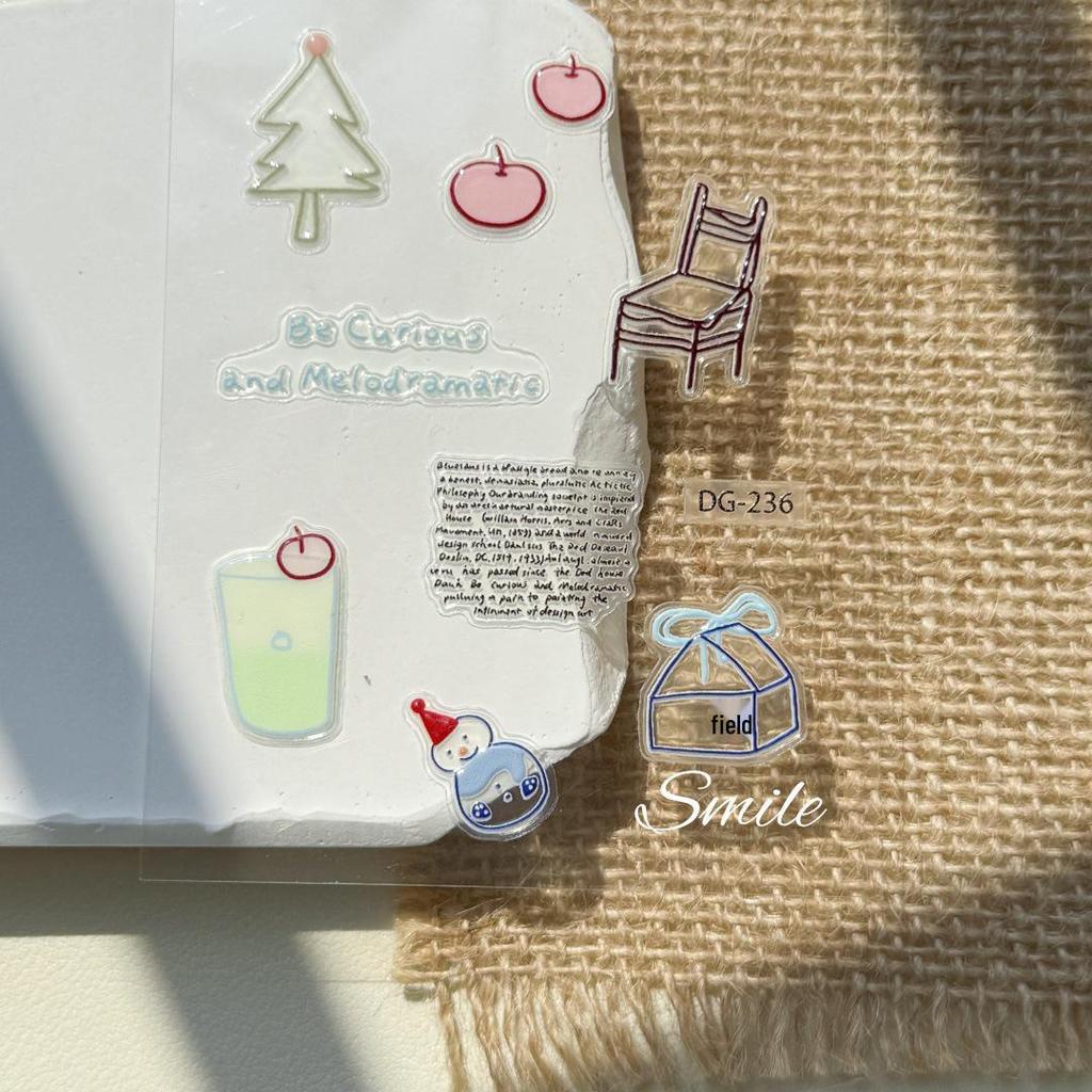 Entzückende 3D-Gelee-Sticker für DIY-Journaling & Geräte-Dekoration