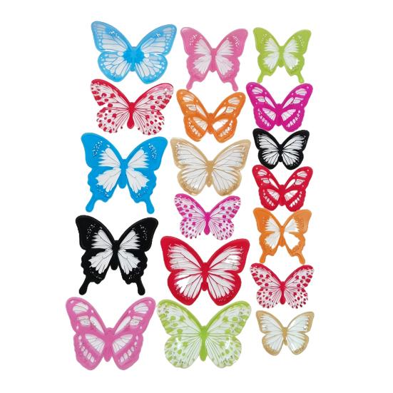 18 Pcs 3D Wall Butterfly Butterfly Wall Decor Self-Adhesive Stickers 3 Sizes B