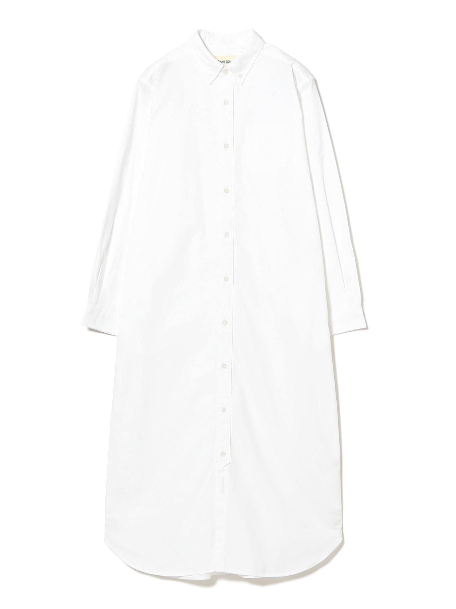 

Beams Boy Women s Oxford BD Dress, Long Sleeve, White, One Size