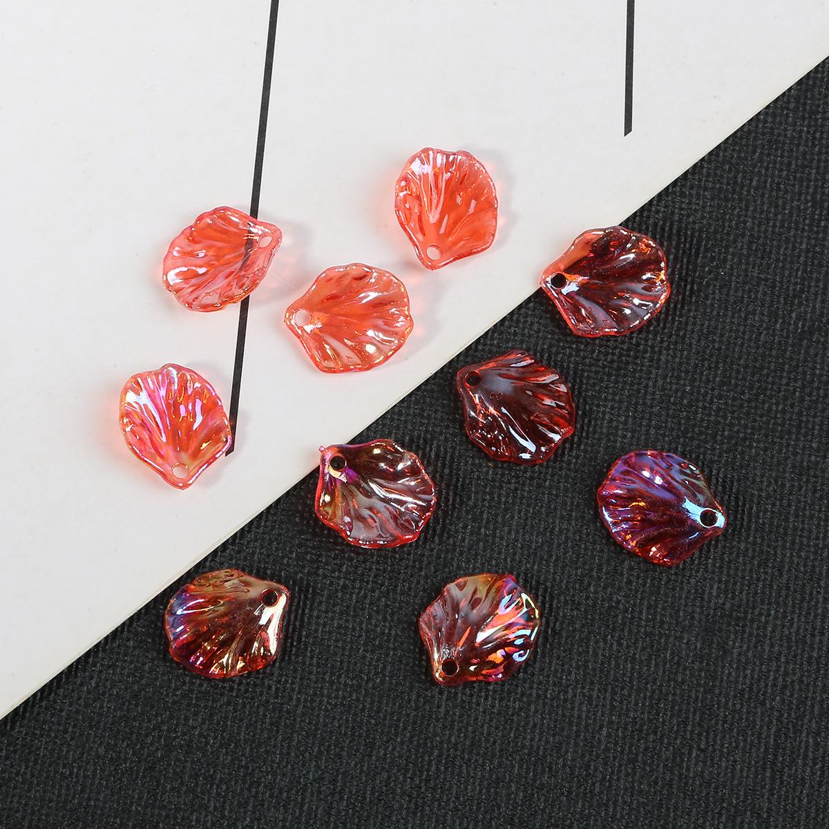 

20 шт., АБС-акрил, имитация ракушки, кулон с лепестками пиона, подвесные бусины для изготовления ювелирных изделий, антикварные аксессуары для заколки для волос 18×20mm красный