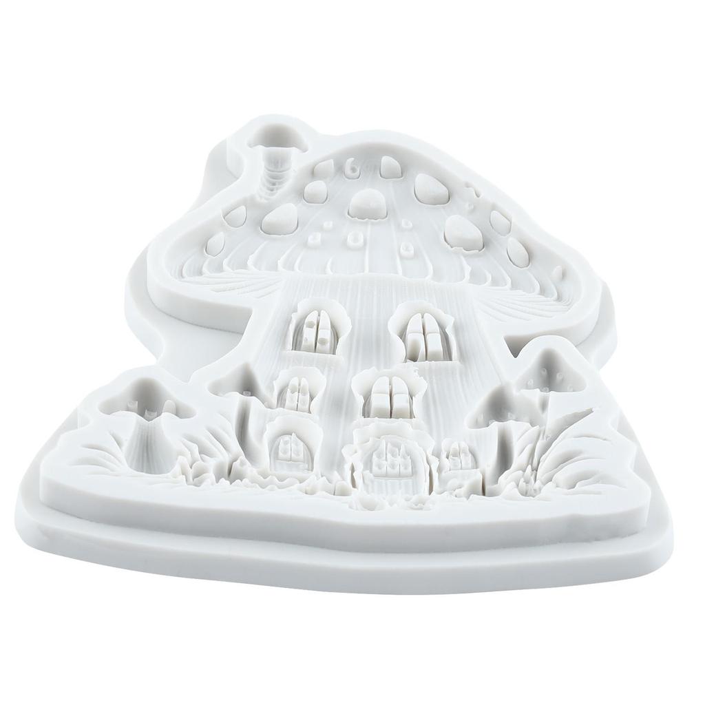 Mushroom House Silicone Molds Mushroom Fondant Mold Cake Decorating Tools Cupcake Topper Candy Chocolate Gumpaste Mold
