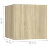 VidaXL Bedside Table Sonoma Oak 30.5x30x30 Cm Engineered Wood 3079715
