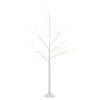 Birch Tree 150 Cm with 210 Warm White LED Lights Flexible Branches and Base for Decoration 20x20x150 Cm White