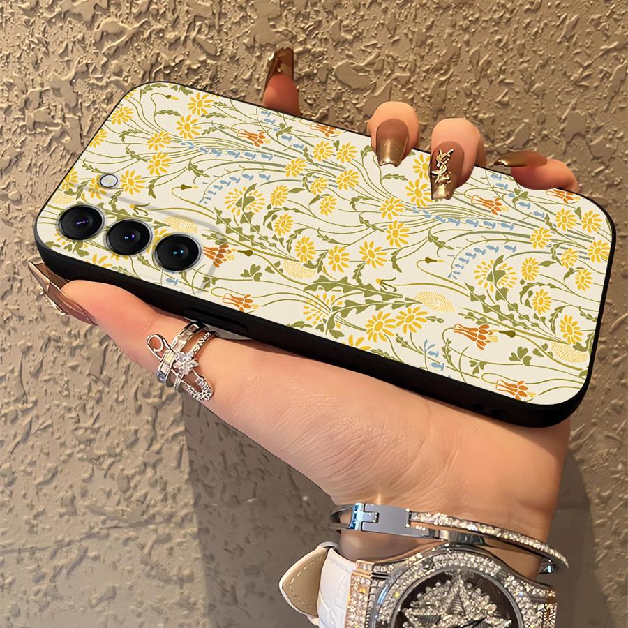 Funda Handyhülle Case für Samsung Galaxy S26 Ultra S25 Plus S20 Ultra S24 Note 20 8 9 10 S23 S10 S9 S21 FE Frische Blumen
