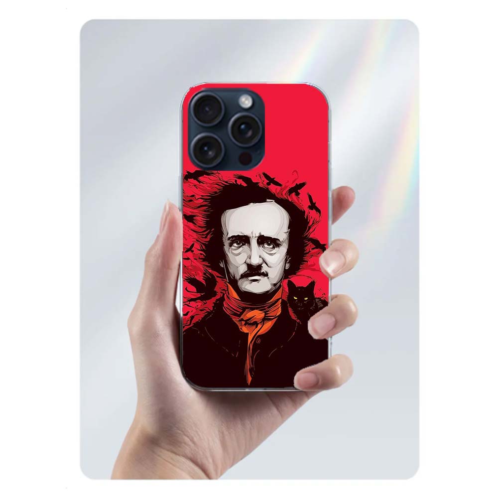 Edgar Allan Poe Clear Phone Case For Iphone 17 Air 16 Pro Max 15 Pro 14 Plus 17E 16E 11 13 12 Mini Cover Cases Fundas Cell TPU C