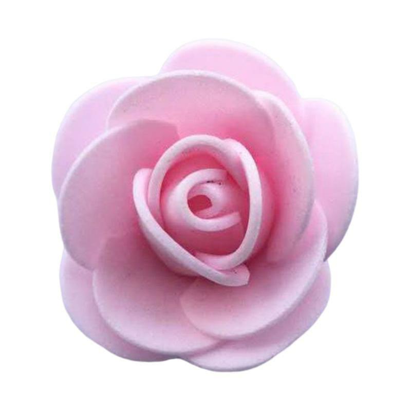 100Pcs 3.5cm Artificial Flower Foam PE Rose Heads DIY Valentine's Day Roses Wedding Candy Box Decoration