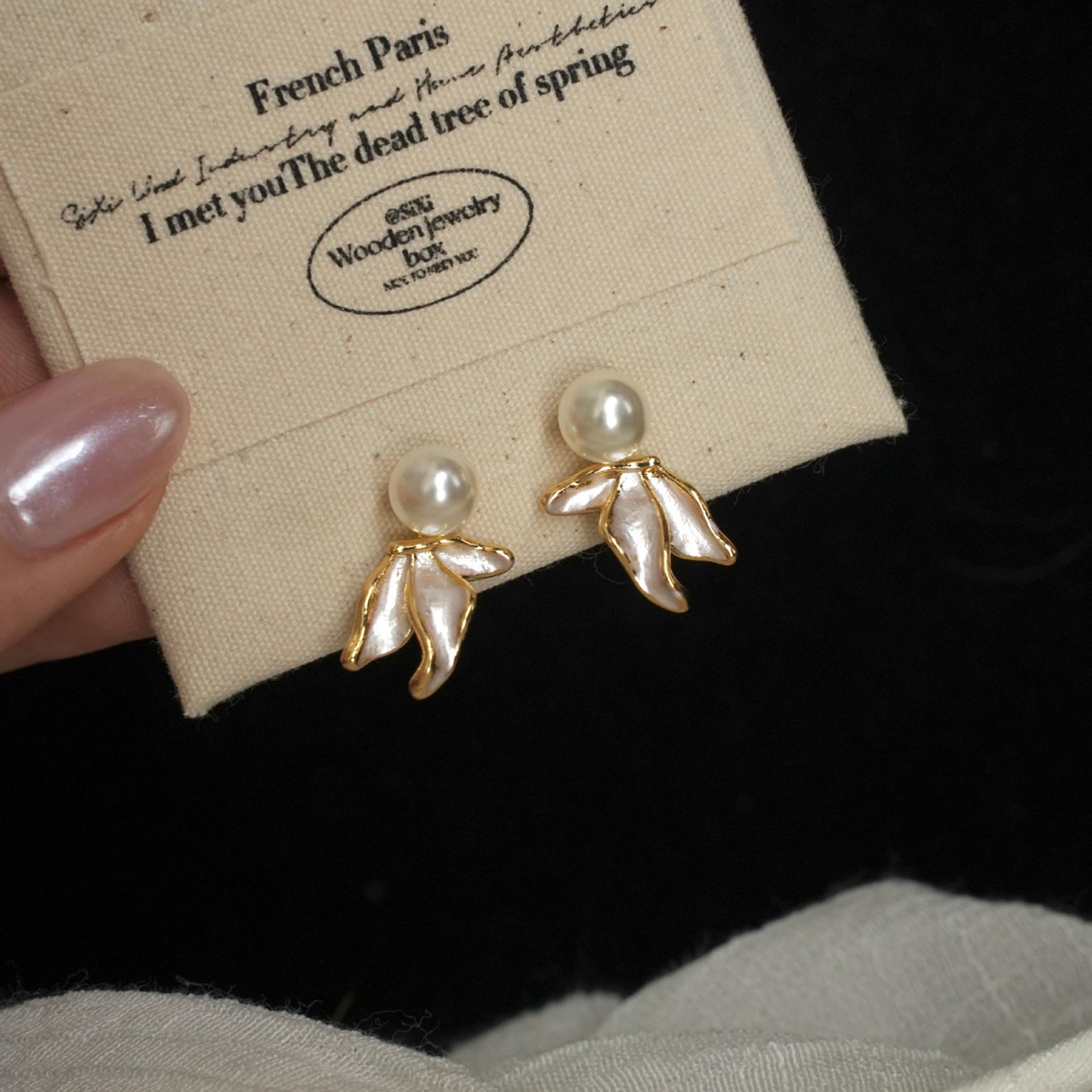 Pearl Fishtail Tassel Dangle Earrings - 2025 New Luxury Style