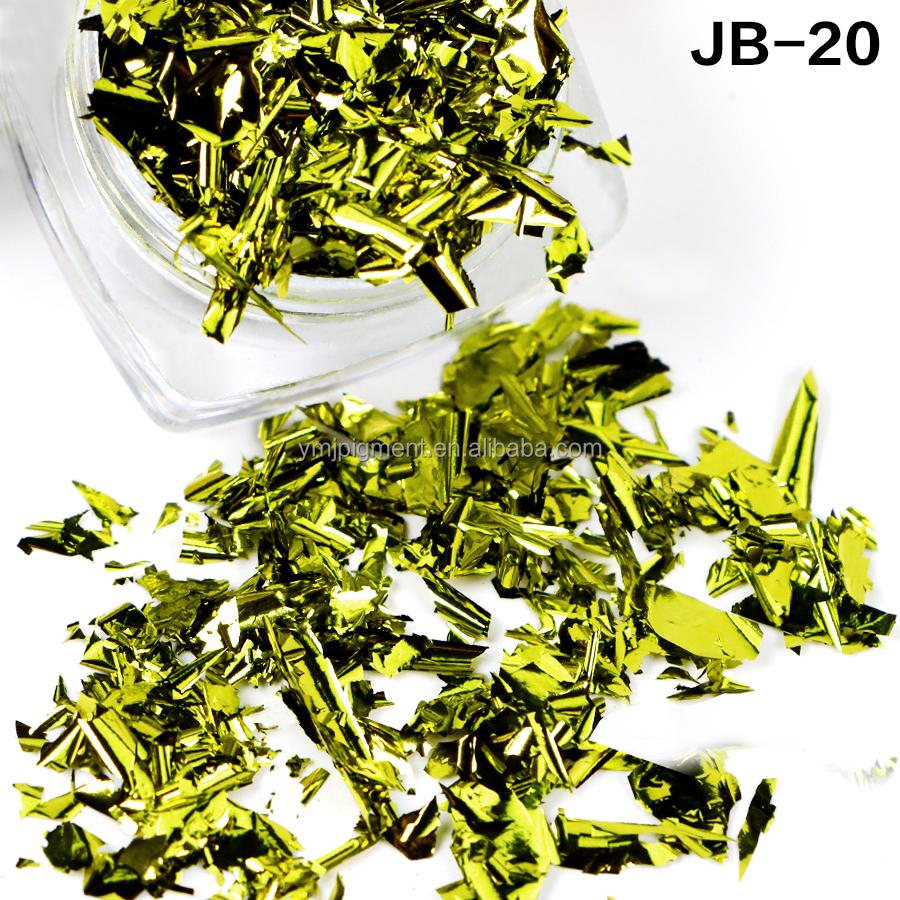 Bulk 50g Bag Nail Gold Foil Flakes Gold Leaf Flakes for Resin Crafts Slime Nail Art Painting Cake Gilding Decoration