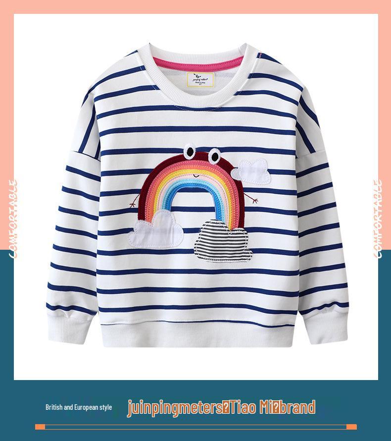 Autumn 2025 Girls' 3D Embroidered Hoodie & Pants Two-Piece Set